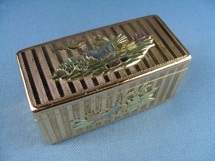 Louis XV vari colour gold rectangular box